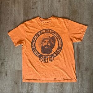 Posty Post Malone Big A$$ Stadium Tour Orange Graphic T-Shirt XL